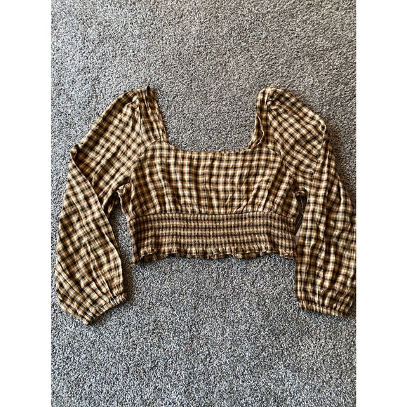 BP Tops - BP Brown Plaid crop top - 2X